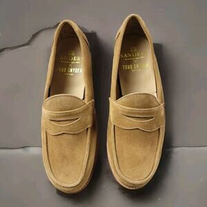 Todd Snyder x Sanders Edwin Suede Loafer size US 8.5 Tan Brown
